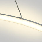 Detail of the suspension cables holding the ring chandelier