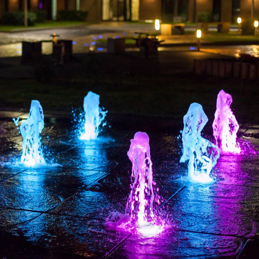 Underwater Fountain Light, Stainless Steel Waterproof LED Pool and Pond Lamp, White, Warm or RGB Color Options