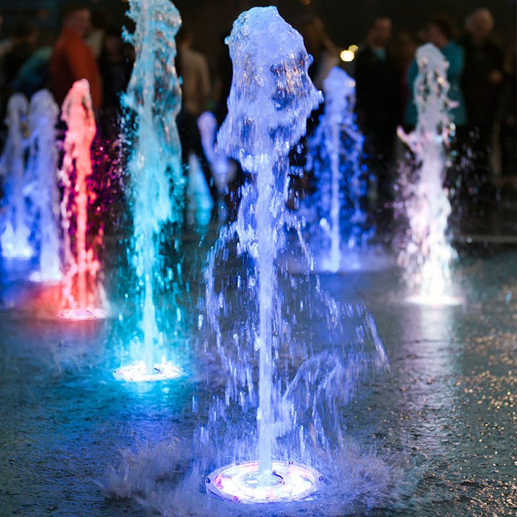 Underwater Fountain Light, Stainless Steel Waterproof LED Pool and Pond Lamp, White, Warm or RGB Color Options