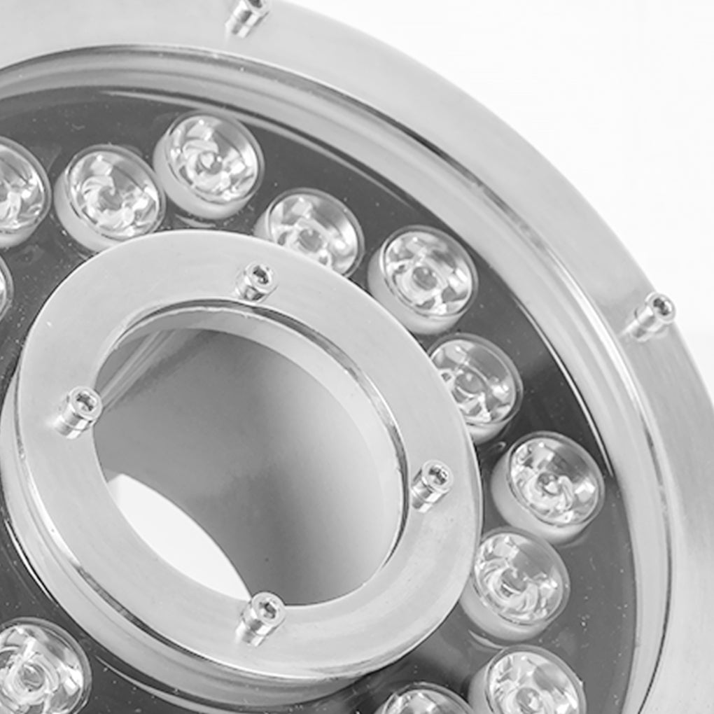 Underwater Fountain Light, Stainless Steel Waterproof LED Pool and Pond Lamp, White, Warm or RGB Color Options