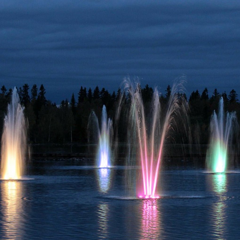 Underwater Fountain Light, Stainless Steel Waterproof LED Pool and Pond Lamp, White, Warm or RGB Color Options