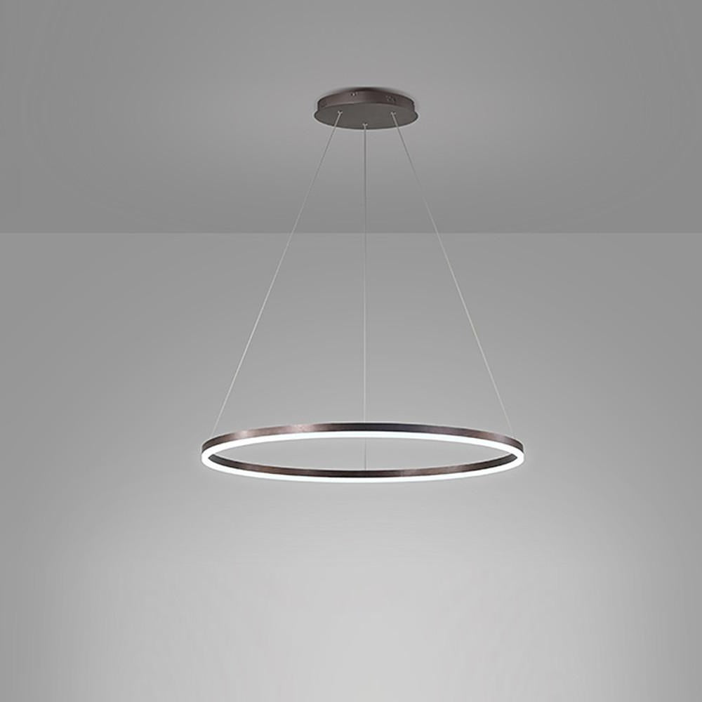 Modern LED Ring Chandelier, Round Halo Ceiling Light for Dining Room and Bedroom, Dimmable Aluminum Circle Pendant in 16, 24 or 31 Inch