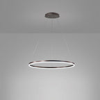 Modern LED Ring Chandelier, Round Halo Ceiling Light for Dining Room and Bedroom, Dimmable Aluminum Circle Pendant in 16, 24 or 31 Inch