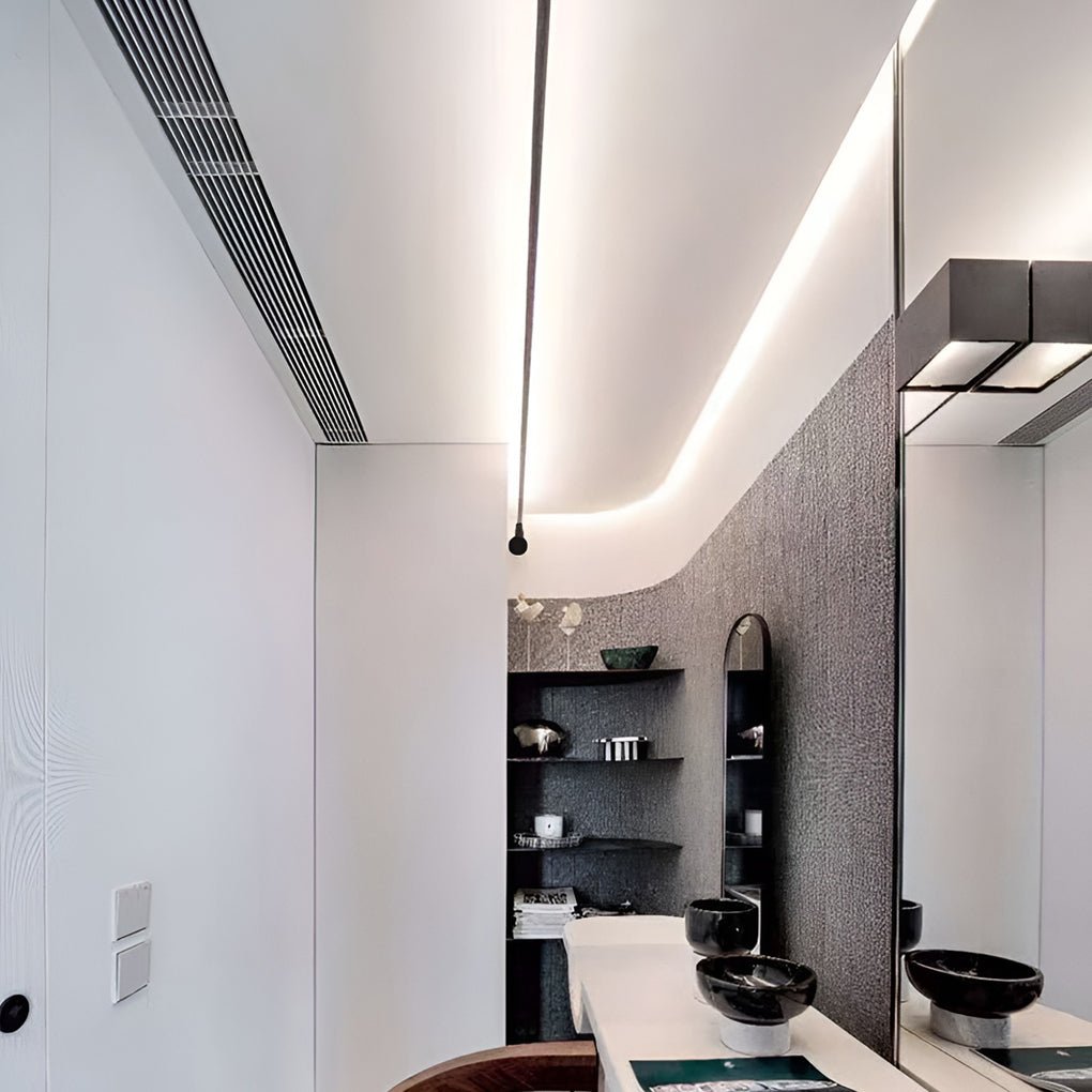 Skyline Linear LED Light, Ultra-Thin Rotatable Steel Bar Strip for Ceiling Coves and Architectural Outlines, 13 to 33 Feet