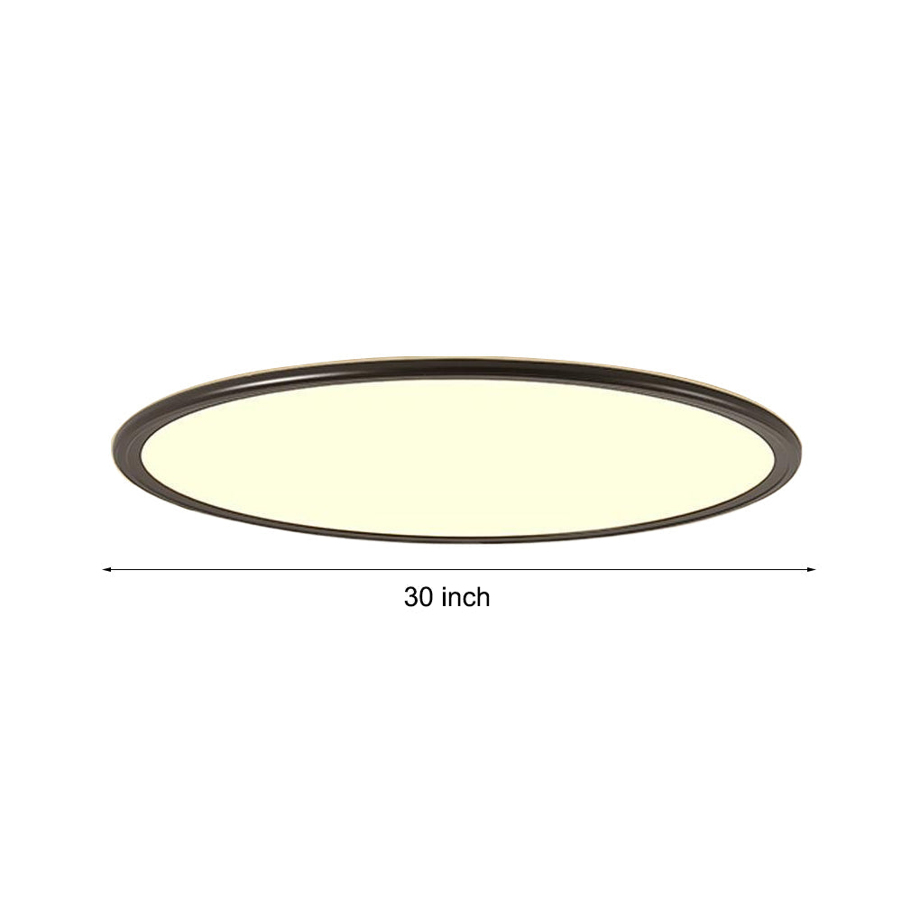 Round LED Ceiling Light, Ultra-Thin Recessed Aluminum Flush Fixture for Living Room and Office, 72W with Dimmable Option