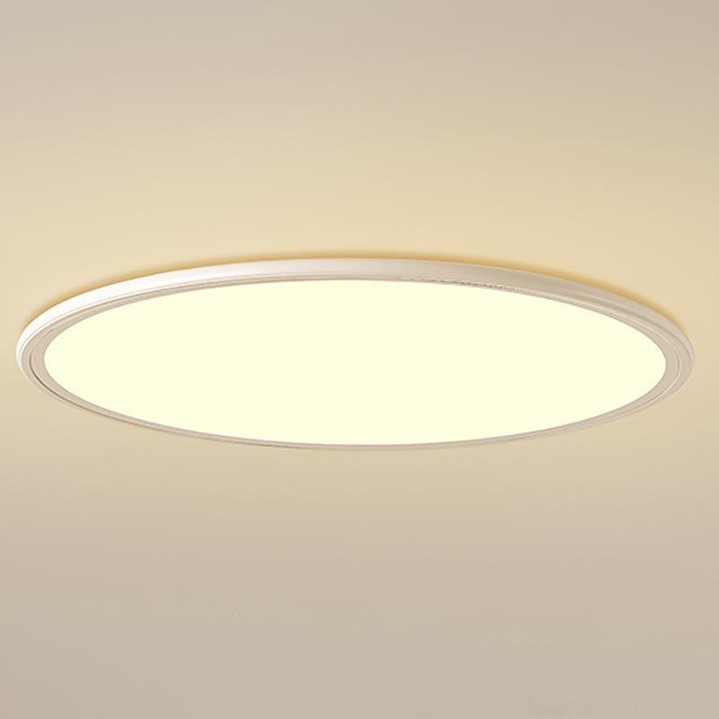 Round LED Ceiling Light, Ultra-Thin Recessed Aluminum Flush Fixture for Living Room and Office, 72W with Dimmable Option