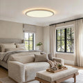 Round LED Ceiling Light, Ultra-Thin Recessed Aluminum Flush Fixture for Living Room and Office, 72W with Dimmable Option