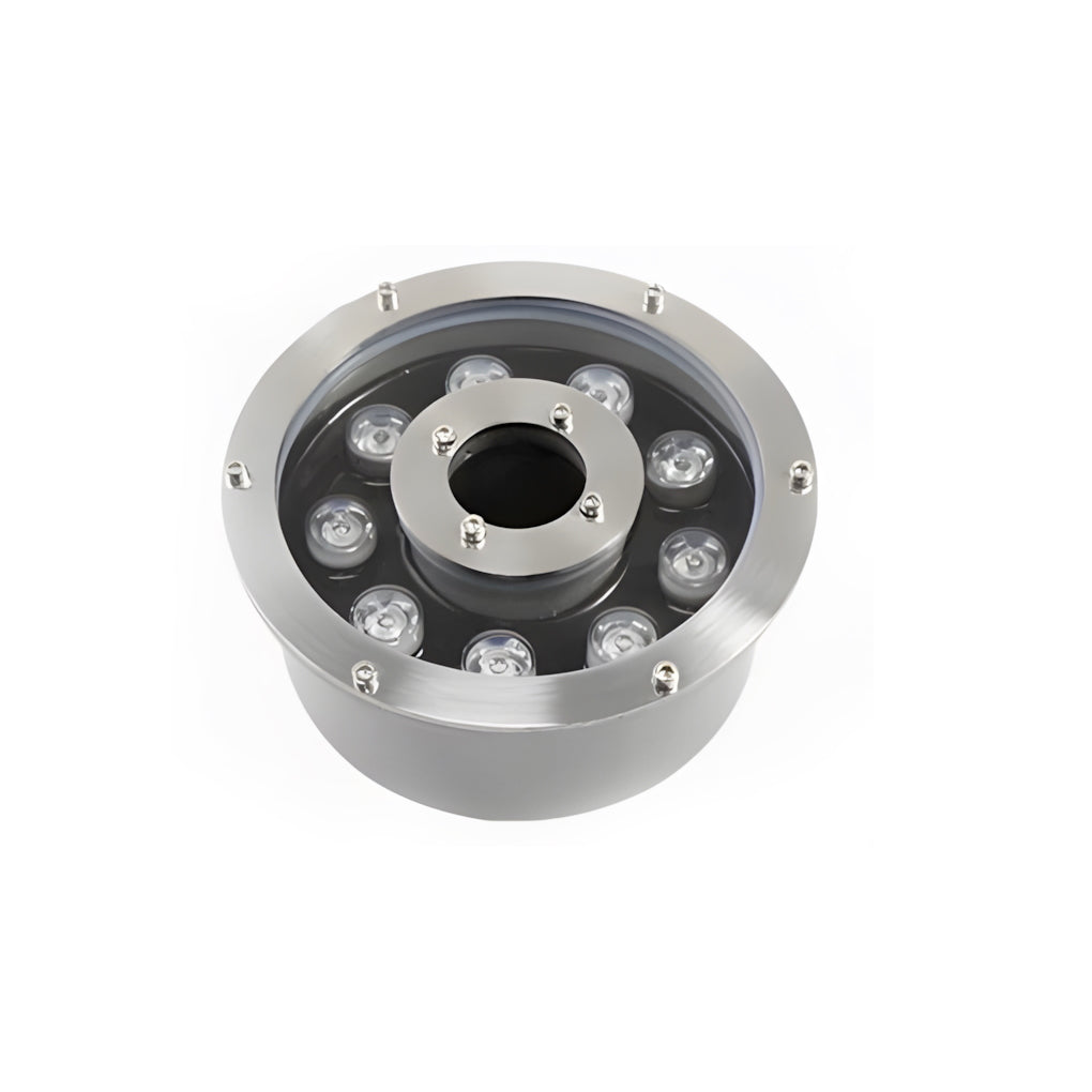Underwater Fountain Light, Stainless Steel Waterproof LED Pool and Pond Lamp, White, Warm or RGB Color Options