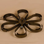 Painted metal six-light petal chandelier, fifth product view
