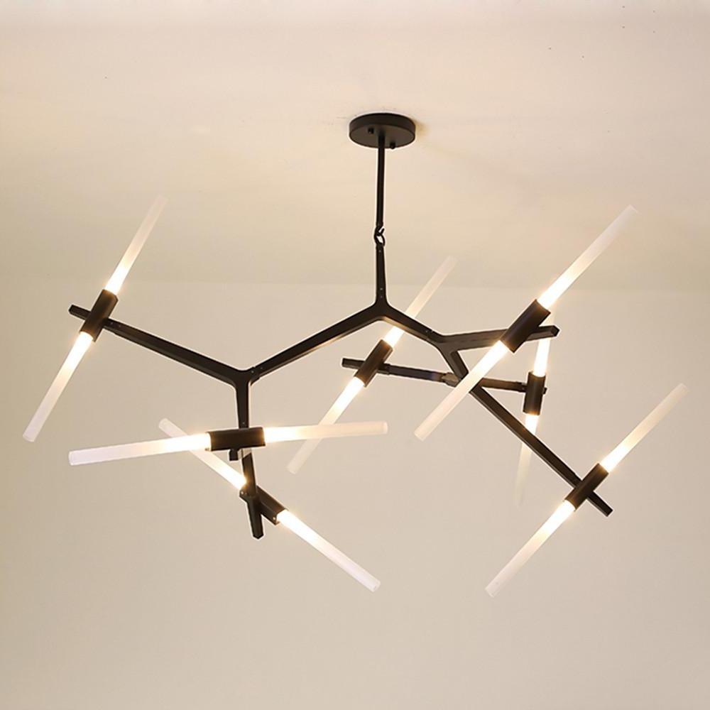 Aluminium 14-light branch sputnik chandelier, eighth product view