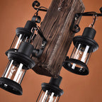 Second close-up of the Edison bulb and glass shade