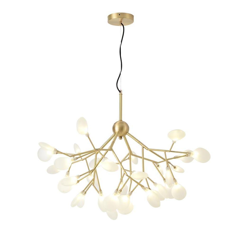 Copper and glass 45-light starburst chandelier, sixth view
