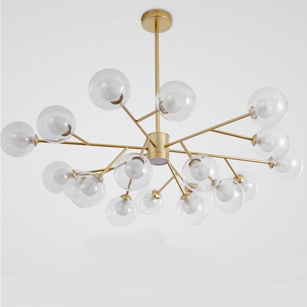 Gold metal and glass lantern chandelier, eighth product view
