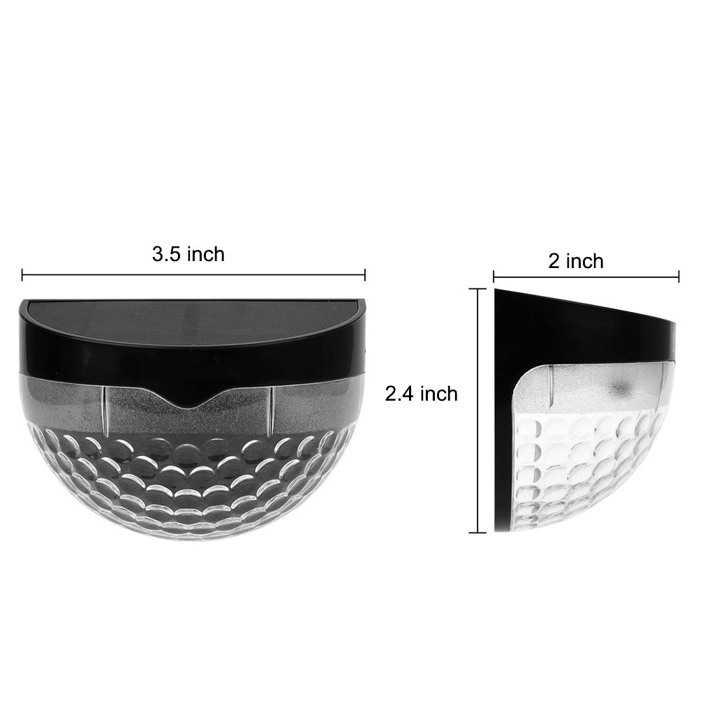 Solar Fence Lights, Waterproof LED Outdoor Garden Wall Lamps with Automatic Dusk Sensor, 3000K Warm White in Black or White