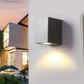 Outdoor Sensor Wall Light, Black Waterproof Square LED Spotlight for Entrances and Garages, Adjustable Head with Motion Option