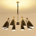 Electroplated metal eight-light Nordic chandelier, fifth view