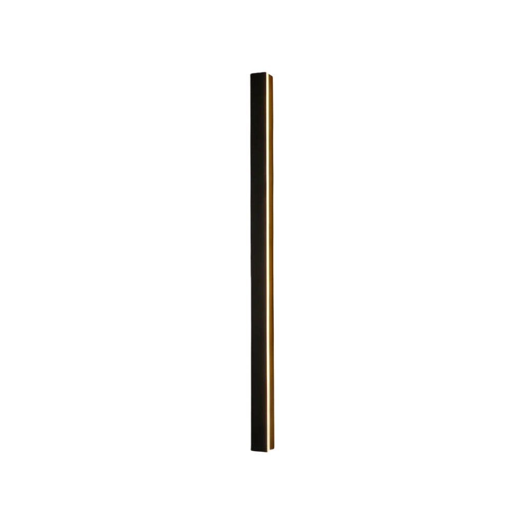 Minimalist Linear Wall Sconce, Slim Black LED Outdoor Light for Facade and Porch, Five Lengths with Dimmable and Tri-Color Modes