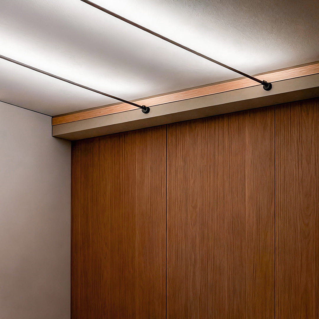 Skyline Linear LED Light, Ultra-Thin Rotatable Steel Bar Strip for Ceiling Coves and Architectural Outlines, 13 to 33 Feet