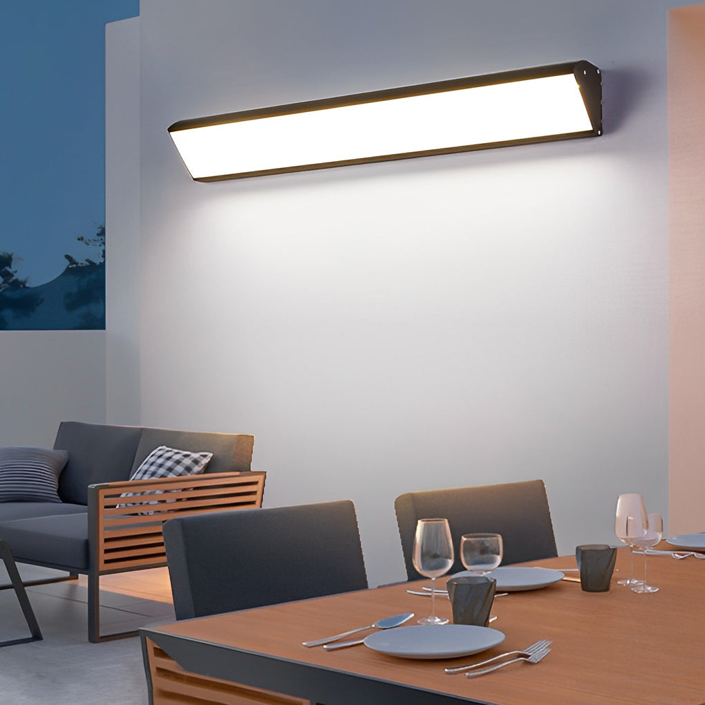 Exterior Wall Sconce Light, Modern Linear LED Downlight Fixture for Facades and Entrances, Waterproof Minimalist Bar