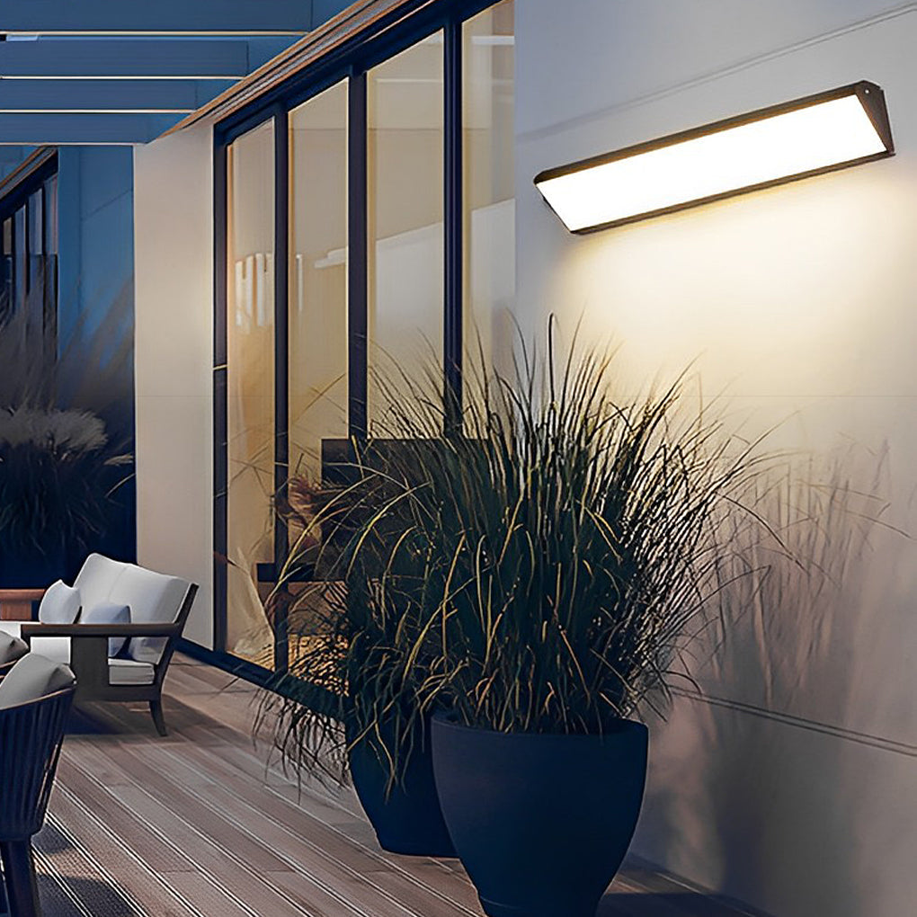 Exterior Wall Sconce Light, Modern Linear LED Downlight Fixture for Facades and Entrances, Waterproof Minimalist Bar