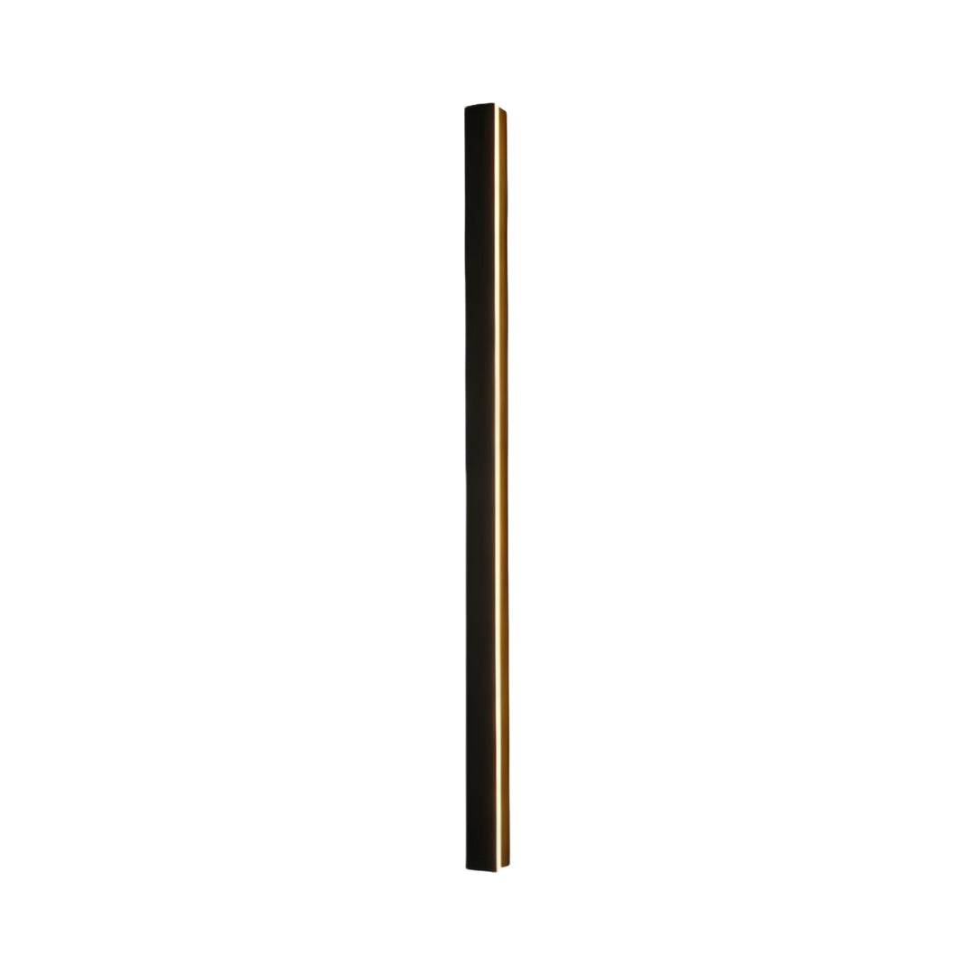Minimalist Linear Wall Sconce, Slim Black LED Outdoor Light for Facade and Porch, Five Lengths with Dimmable and Tri-Color Modes