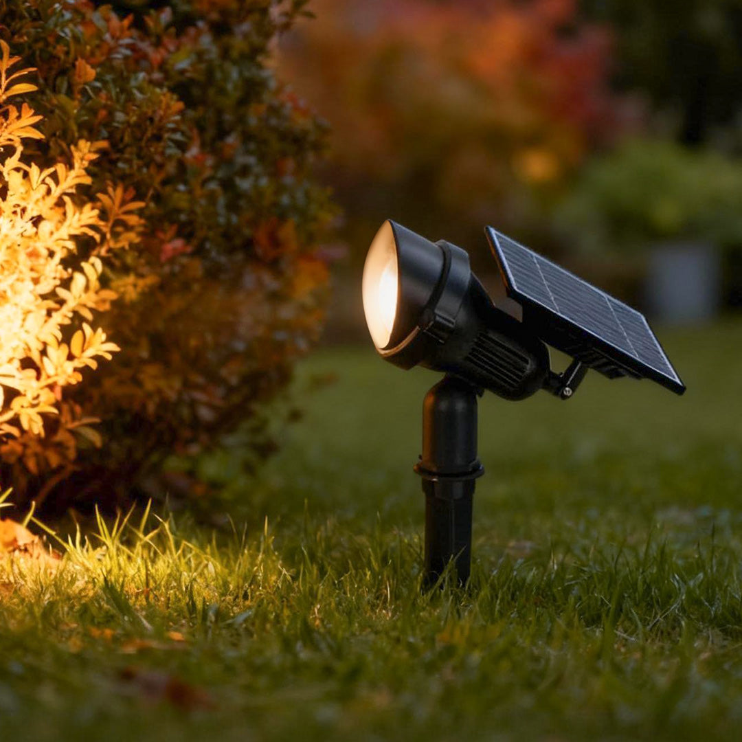 Solar Lawn Spot Light, Adjustable Aluminum Outdoor Spotlight for Trees and Garden Features, White, Warm White or RGB