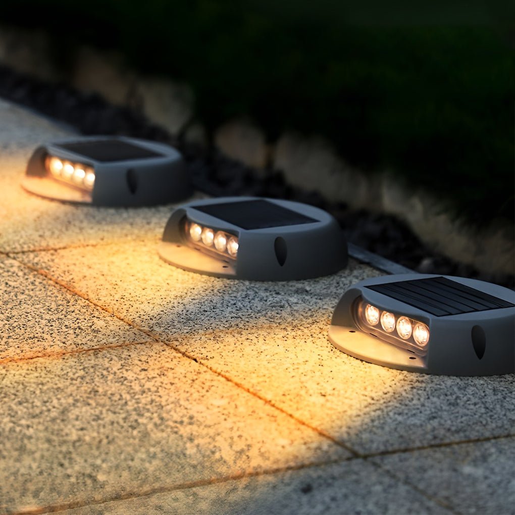 Recessed solar LED deck step light, third product view