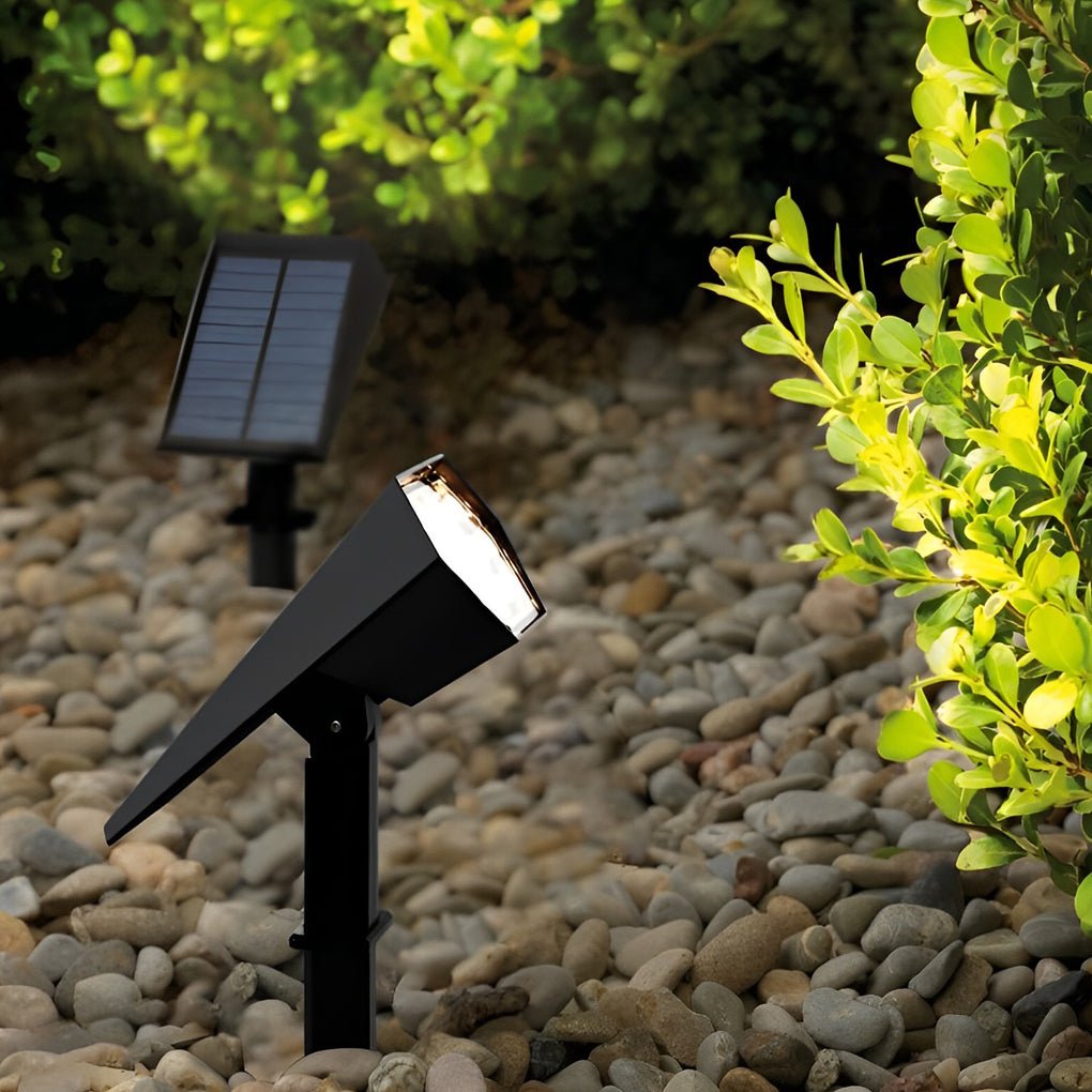 Solar Spike Spotlight, Adjustable Die-Cast Aluminum Flood Light for Garden Beds and Trees, Warm White or RGB in Sets of 2 to 30