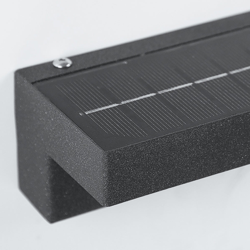 Black rectangular LED porch wall light, sixth product view