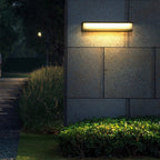 Black rectangular LED porch wall light, second product view