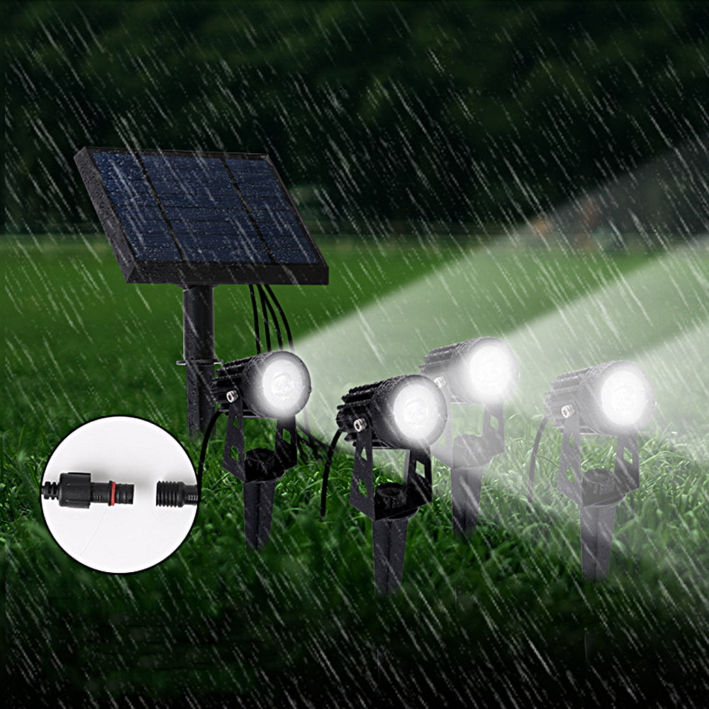 Solar Landscape Spotlight, Adjustable Die-Cast Aluminum Garden Light for Pathways and Planting Beds, IP54 with Dual Brightness Modes