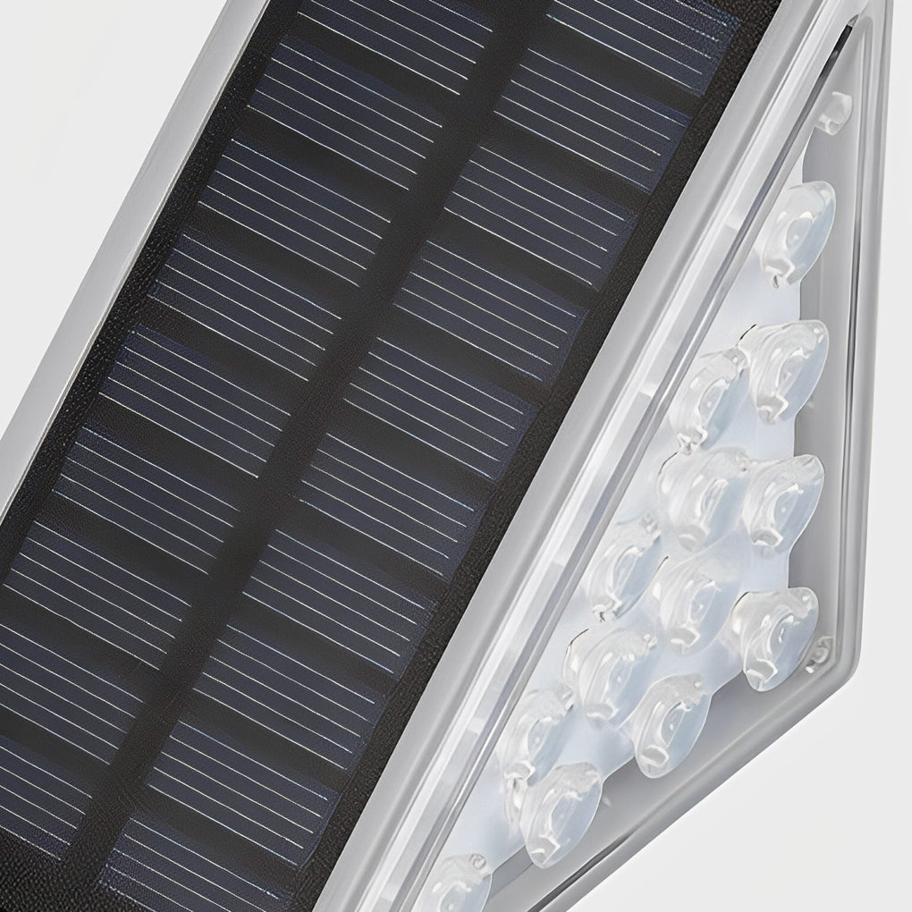 Solar Step Lights, Waterproof Triangle LED Stair and Deck Lights for Outdoor Safety, Wireless Dual-Beam Design in Sets of 2 to 50