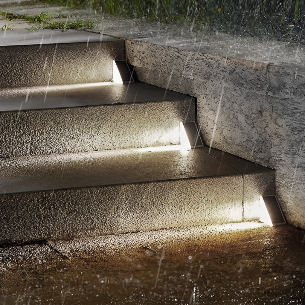 Solar Step Lights, Waterproof Triangle LED Stair and Deck Lights for Outdoor Safety, Wireless Dual-Beam Design in Sets of 2 to 50