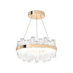 Multi-tiered circular brass chandelier, product view