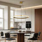 Dual ring chandelier bringing elegance to a dining space