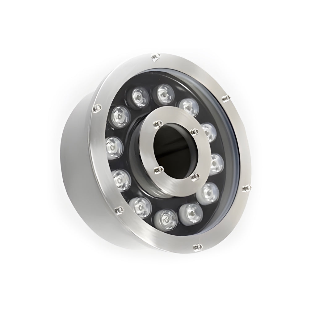 Underwater Fountain Light, Stainless Steel Waterproof LED Pool and Pond Lamp, White, Warm or RGB Color Options