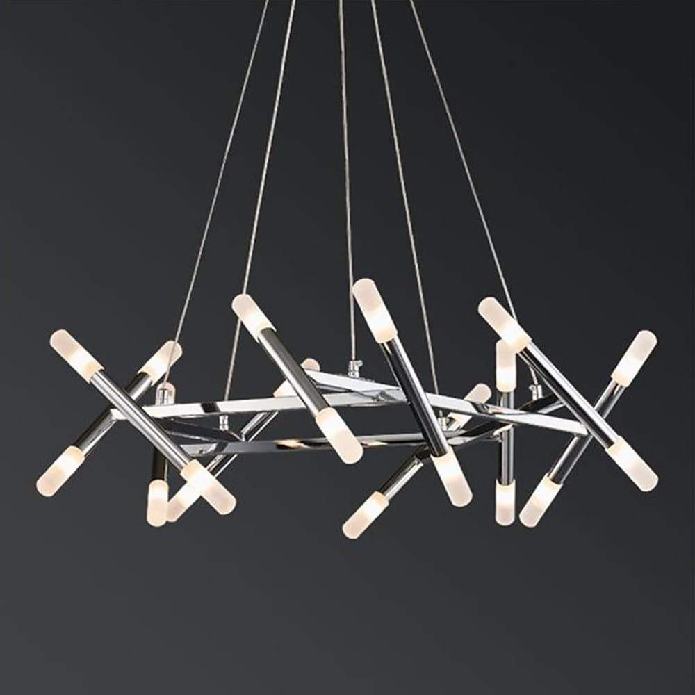 Black metal acrylic sputnik chandelier, fifth product view