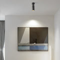 Surface spot light aimed at modern wall art