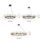 Technical diagram with dimensions for the wagon wheel chandelier
