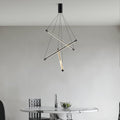 Linear Pendant Light, Stainless Steel and Acrylic LED Ceiling Light for Stairwell, Full-Spectrum