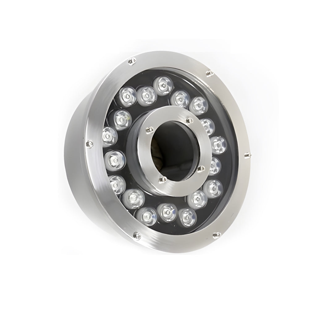 Underwater Fountain Light, Stainless Steel Waterproof LED Pool and Pond Lamp, White, Warm or RGB Color Options