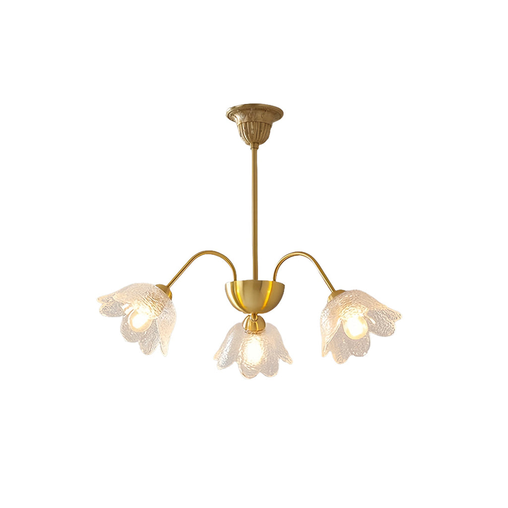 Traditional chandelier with glass globe shades
