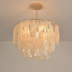 Capiz shell four-light chandelier, third product view