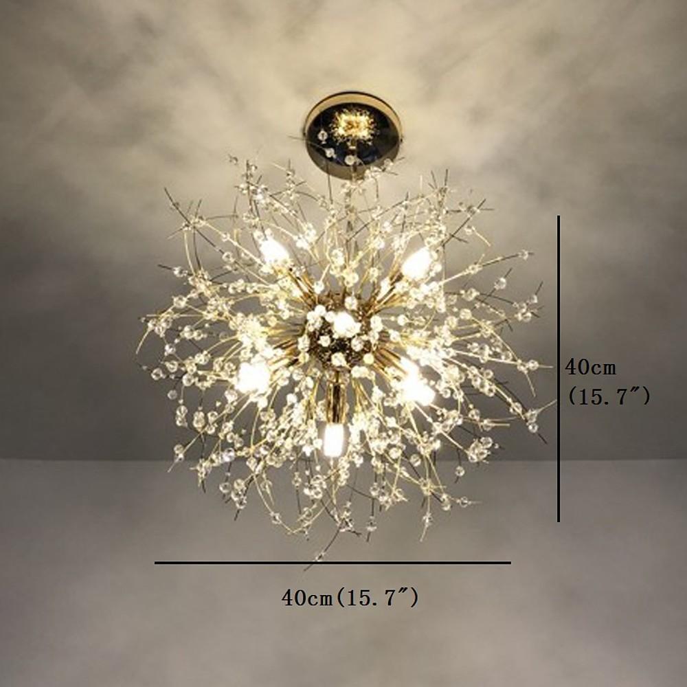 Electroplated metal globe sputnik chandelier, fifth product view