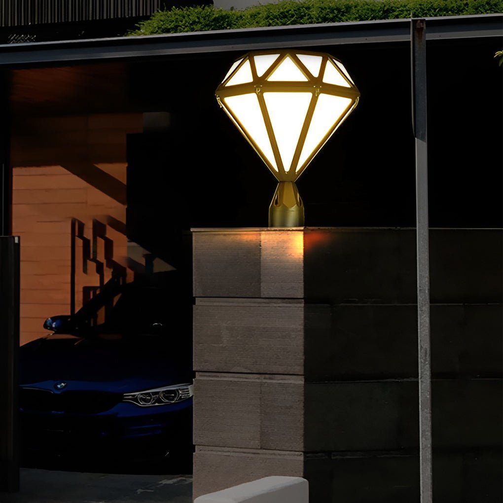 Diamond shaped LED post cap light, second product view