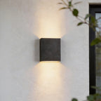 Square up down wall light on an exterior wall
