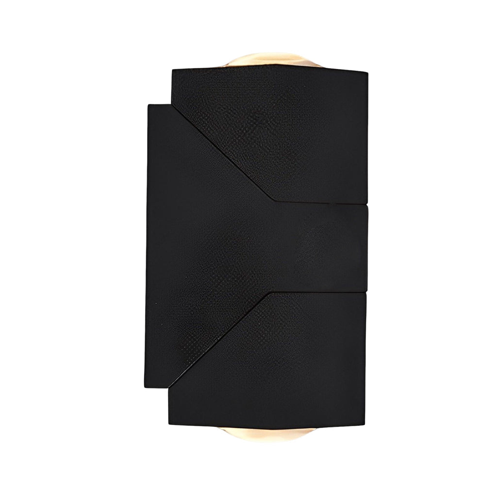 Up Down Outdoor Sconce, Adjustable Waterproof Black Aluminum LED Wall Light for Entrances and Facades, Motion Sensor Option