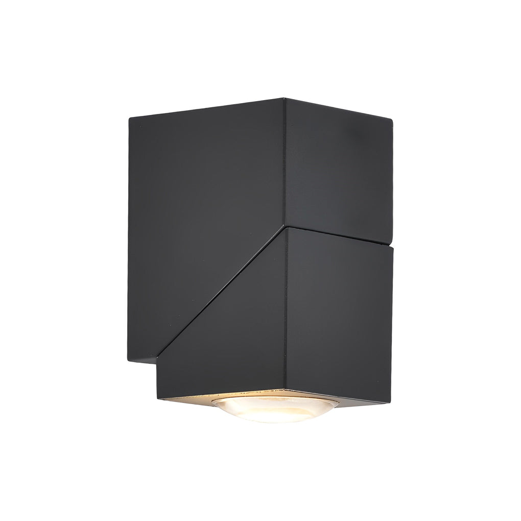 Up Down Outdoor Sconce, Adjustable Waterproof Black Aluminum LED Wall Light for Entrances and Facades, Motion Sensor Option