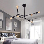 Black metal irregular Nordic chandelier, second product view