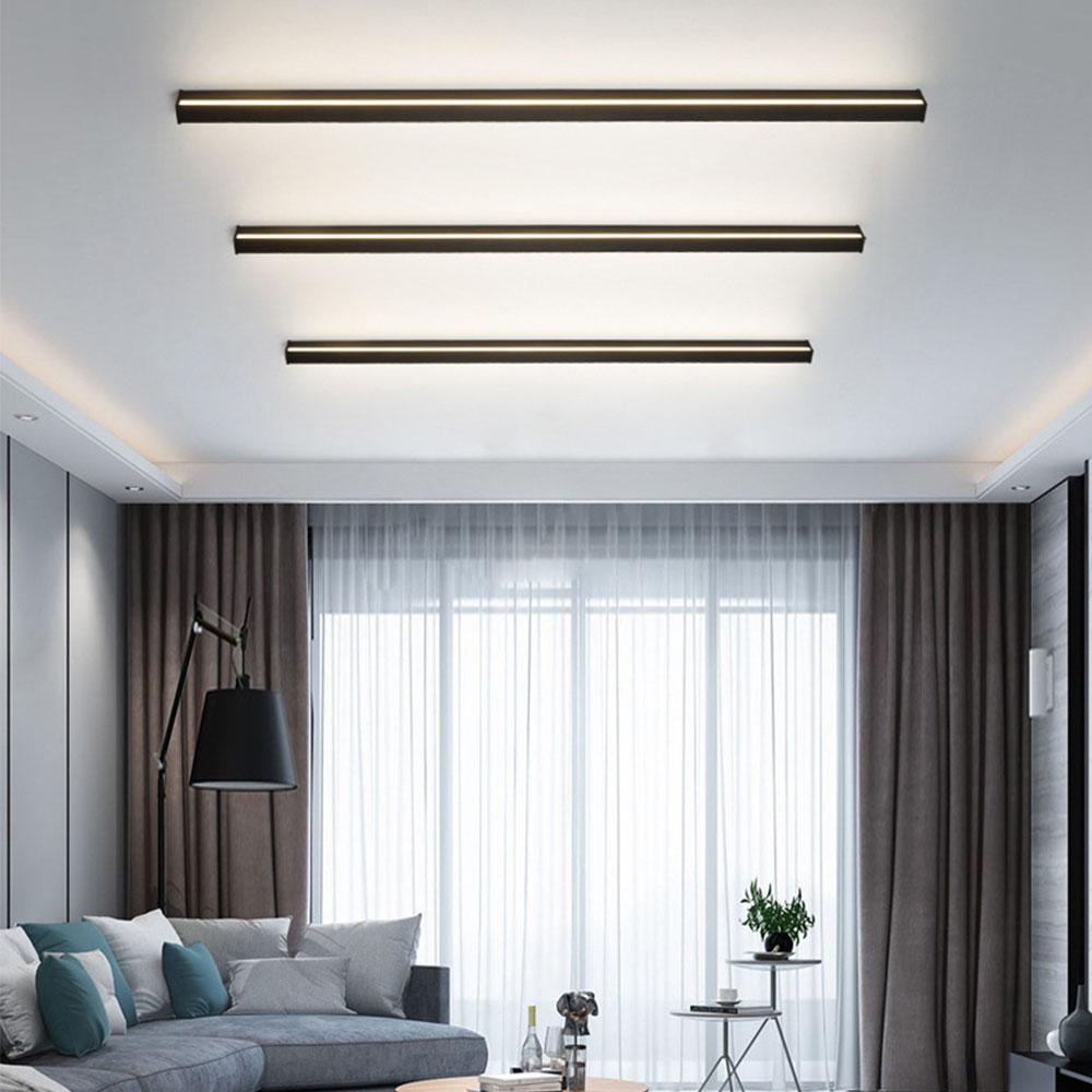 Minimalist Linear Wall Sconce, Slim Black LED Outdoor Light for Facade and Porch, Five Lengths with Dimmable and Tri-Color Modes